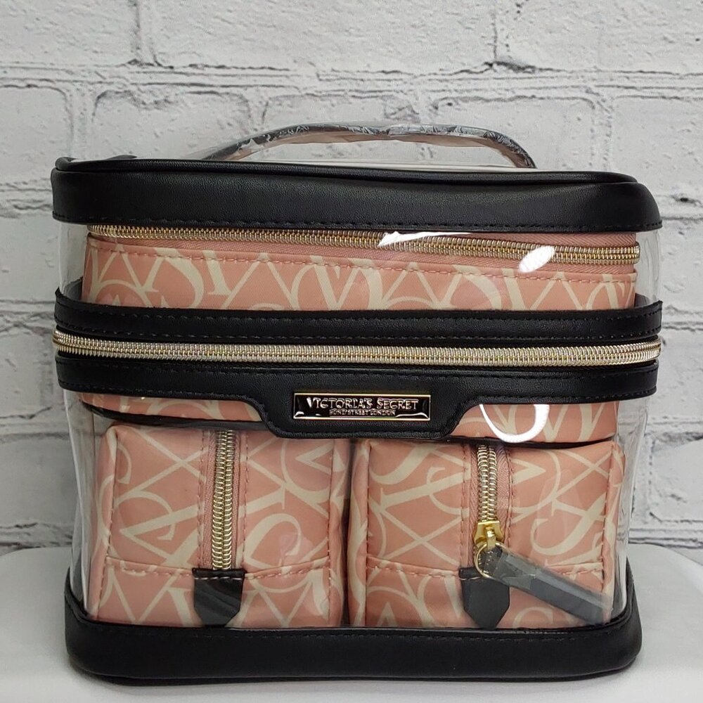 'VICTORIA'S SECRET' LOGO SIGNATURE TRAIN CASE 4 - PIECE SET - Picture 16 of 16